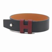 Pre-owned Leather bracelets Hermès Vintage , Black , Dames