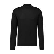 Wollen Gebreide Trui Roberto Collina , Black , Heren