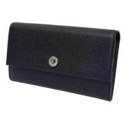 Pre-owned Leather wallets Bvlgari Vintage , Black , Dames