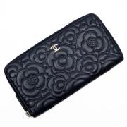 Pre-owned Leather wallets Chanel Vintage , Blue , Dames