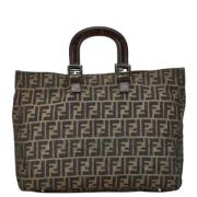 Pre-owned Canvas handbags Fendi Vintage , Brown , Dames