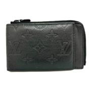 Pre-owned Leather wallets Louis Vuitton Vintage , Black , Dames