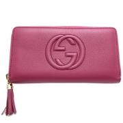 Pre-owned Leather wallets Gucci Vintage , Purple , Dames