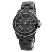 Pre-owned Stainless Steel watches Chanel Vintage , Black , Heren