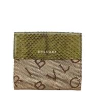 Pre-owned Canvas wallets Bvlgari Vintage , Brown , Dames