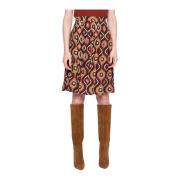 Geplooide Knielange Rok met Patroon Silvian Heach , Multicolor , Dames