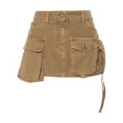 Chic Mini Skirt Fay Khaki The Attico , Green , Dames