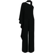 Zwart Ebro Lange Jumpsuit Jurk Taller Marmo , Black , Dames