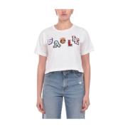 Korte Mouw T-shirt Gaëlle Paris , White , Dames