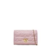 Roze Schoudertas met Gouden Details Moschino , Pink , Dames