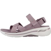 Comfortabele Platte Sandalen Skechers , Purple , Dames