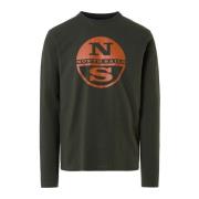 Lange Mouw T-shirt North Sails , Green , Heren