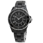 Pre-owned Stainless Steel watches Chanel Vintage , Black , Dames