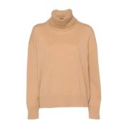 Stijlvolle Dames Gebreide Kleding Aw24 Fabiana Filippi , Beige , Dames