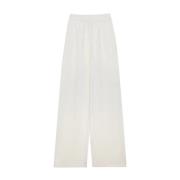 Witte Wol Kasjmier Broek Msgm , White , Dames