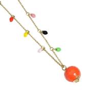 Pre-owned Fabric necklaces Fendi Vintage , Orange , Dames