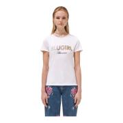 Korte Mouw T-shirt Blugirl , White , Dames