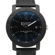 Pre-owned Stainless Steel watches Bvlgari Vintage , Black , Heren