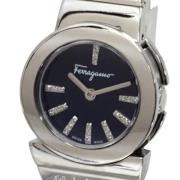 Pre-owned Stainless Steel watches Salvatore Ferragamo Pre-owned , Blac...