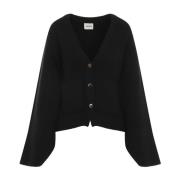 Zwarte Cashmere Cardigan Sweater Khaite , Black , Dames