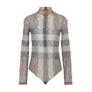 Bruine Body Aw23 Hoge Hals Top Burberry , Brown , Dames