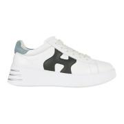 Witte Leren Sneakers Chic Stijl Hogan , White , Dames