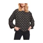 Lange Mouw Blouse Gaudi , Black , Dames