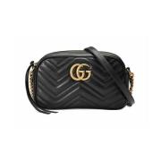 GG Marmont Small Matelassé Shoulder Tas Gucci , Black , Dames