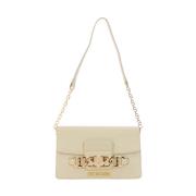 Ivoor Schoudertas Luxe Stijl Moschino , Beige , Dames