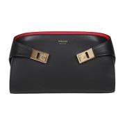 Zwart/rode Handtas Aw24 Salvatore Ferragamo , Black , Dames