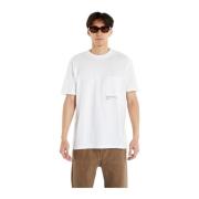 Korte Mouw T-shirt Calvin Klein Jeans , White , Heren