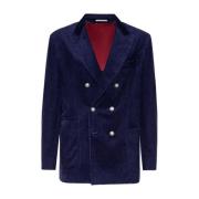 Blauwe Jas voor Mannen Aw24 Brunello Cucinelli , Blue , Heren