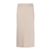 Stijlvolle Dames Rokken Collectie Brunello Cucinelli , Beige , Dames