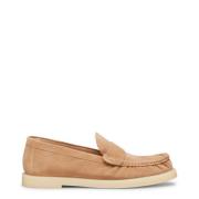 Moderne Penny Loafer Stuart Weitzman , Beige , Dames