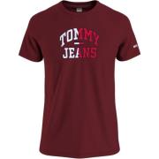 Korte Mouw T-shirt Tommy Jeans , Red , Heren