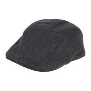 Zachte Flanellen Flat Cap met Logo Brunello Cucinelli , Gray , Heren