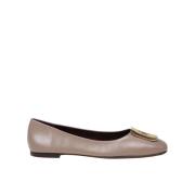 Donker Elandenleren Ballerina Flats Tory Burch , Beige , Dames