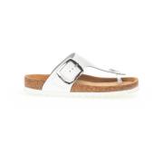 Witte leren muilezelsandalen Gabor , White , Dames