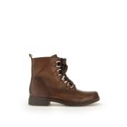 Cognac Leren Veterschoenen Gabor , Brown , Dames