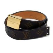 Pre-owned Leather belts Louis Vuitton Vintage , Brown , Heren