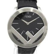 Pre-owned Leather watches Fendi Vintage , Black , Dames