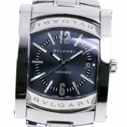 Pre-owned Stainless Steel watches Bvlgari Vintage , Blue , Heren