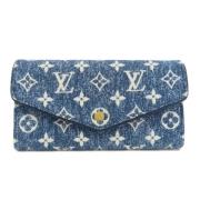 Pre-owned Denim wallets Louis Vuitton Vintage , Blue , Dames