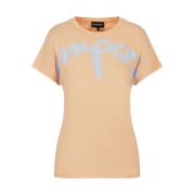 Korte Mouw T-shirt Emporio Armani , Orange , Dames