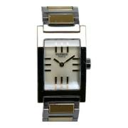 Pre-owned Stainless Steel watches Hermès Vintage , White , Dames