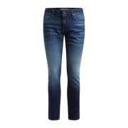 Klassieke Denim Jeans met Vijf Zakken Guess , Blue , Heren