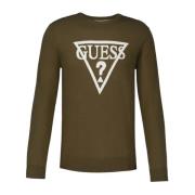 Ronde hals T-shirt Guess , Green , Heren