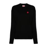 Zwarte Bloem Sweater Kenzo , Black , Dames