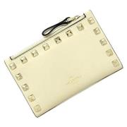 Pre-owned Leather wallets Valentino Vintage , Beige , Dames