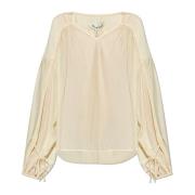 Losvallende top Munthe , Beige , Dames